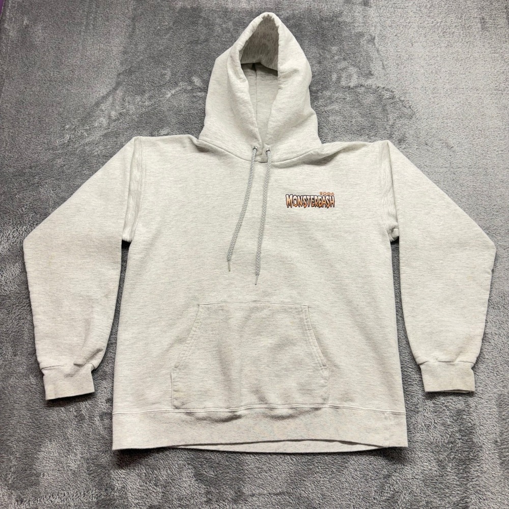 Hanes Hoodie Mens M Gray Good 2006 Monsterbash Frankenstein Graphic Sweatshirt